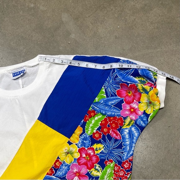 Vintage Cape Cod Floral Surf Shirt L 80s 90s - Picture 6 of 8